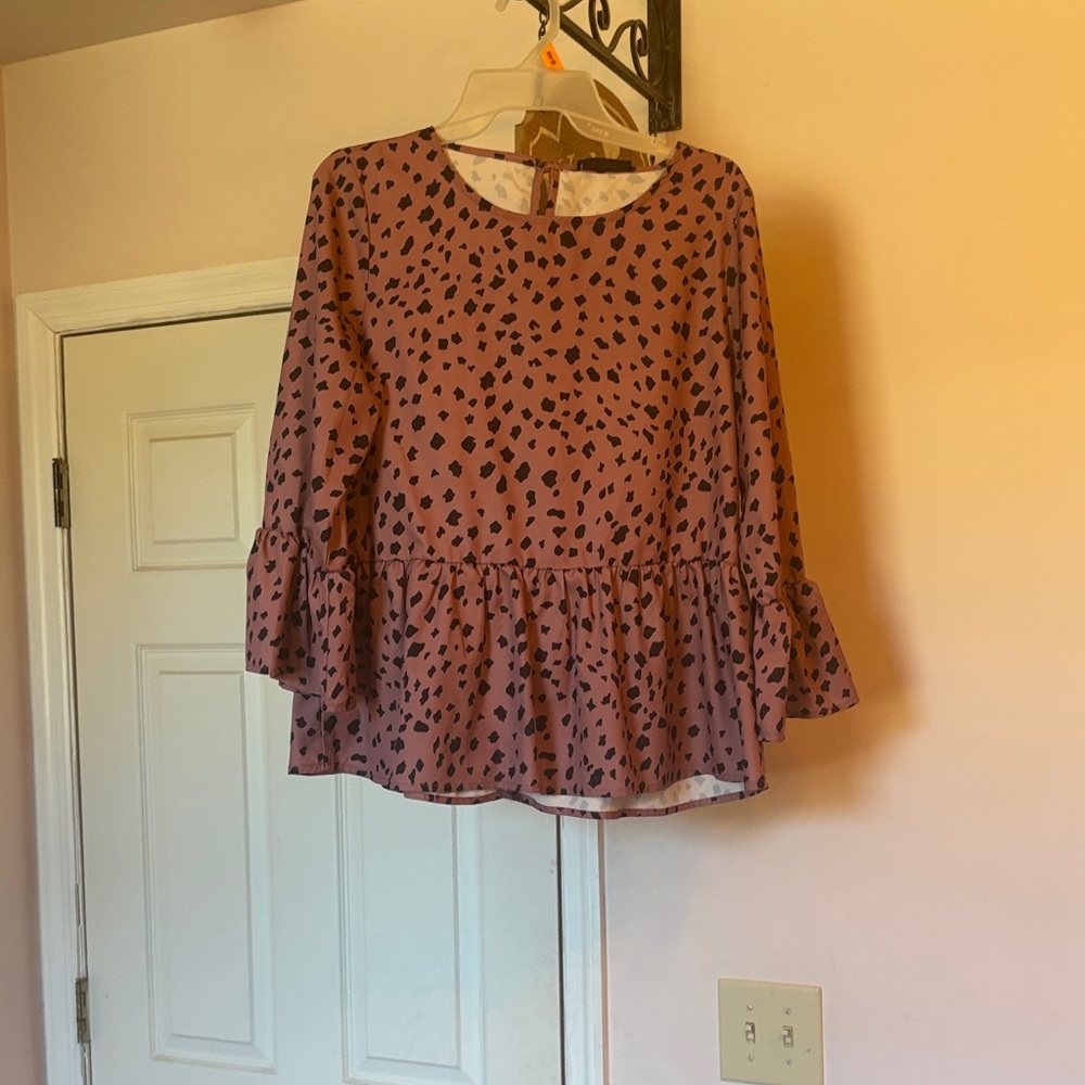Women's Pink Patterned Top